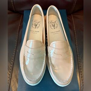 Cole Haan Women's Beige Patent Loafers size 8 women